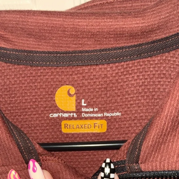 Carhartt Half-Zip Pullover in Rust Color - Picture 4 of 7